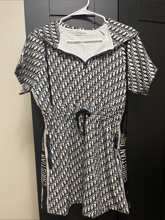 Dior Dresses & Skirts - Dior Navy and White Monogram Drawstring Mini Dress
